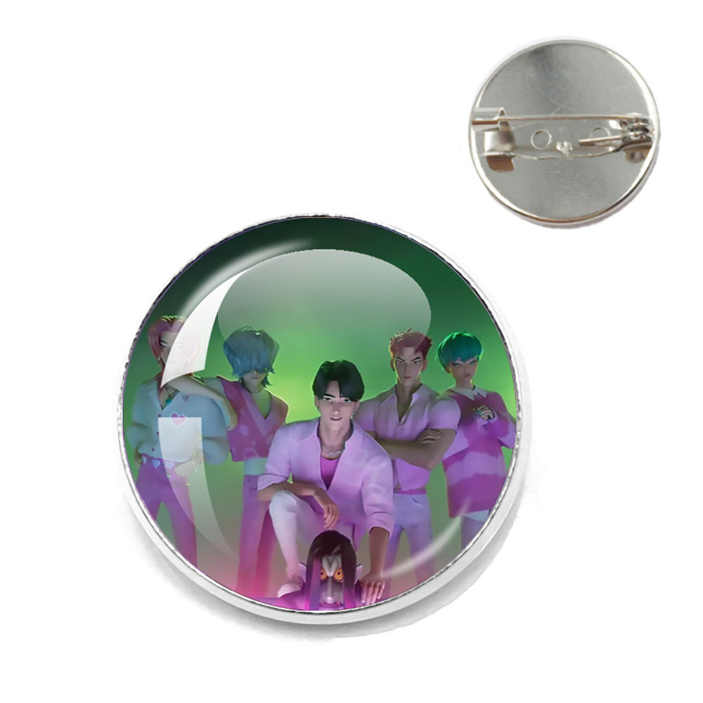 Wholesale  Kpop Time Gemstone Brooch  ACCVIP