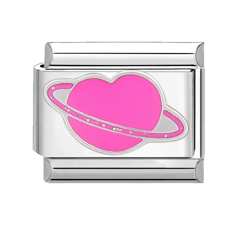 Wholesale Italian Charm Bracelet 9mm DIY Splicing Removable Pink Series Titanium Steel Composable Bracelet