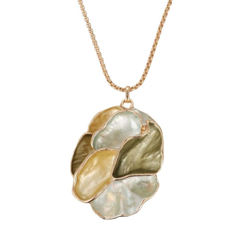 Wholesale  Enamel Color Geometric Flower Stud Earrings Pendant suit