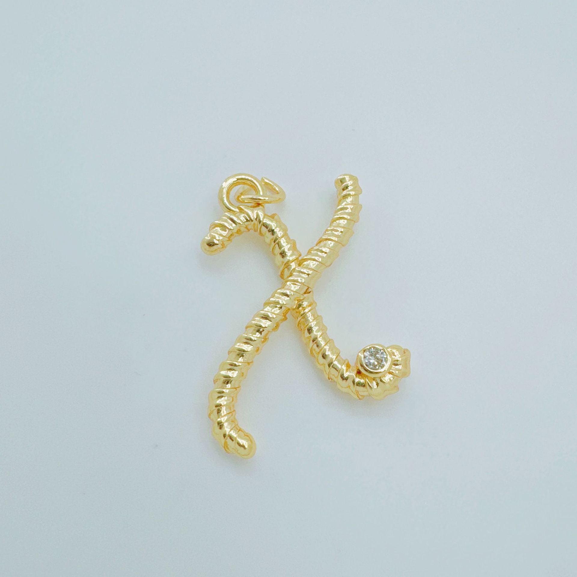 Wholesale Gold Plated Copper 26 Letter Alphabet Pendant,  Trendy Hip-Hop Jewelry Accessory for Everyday Gift