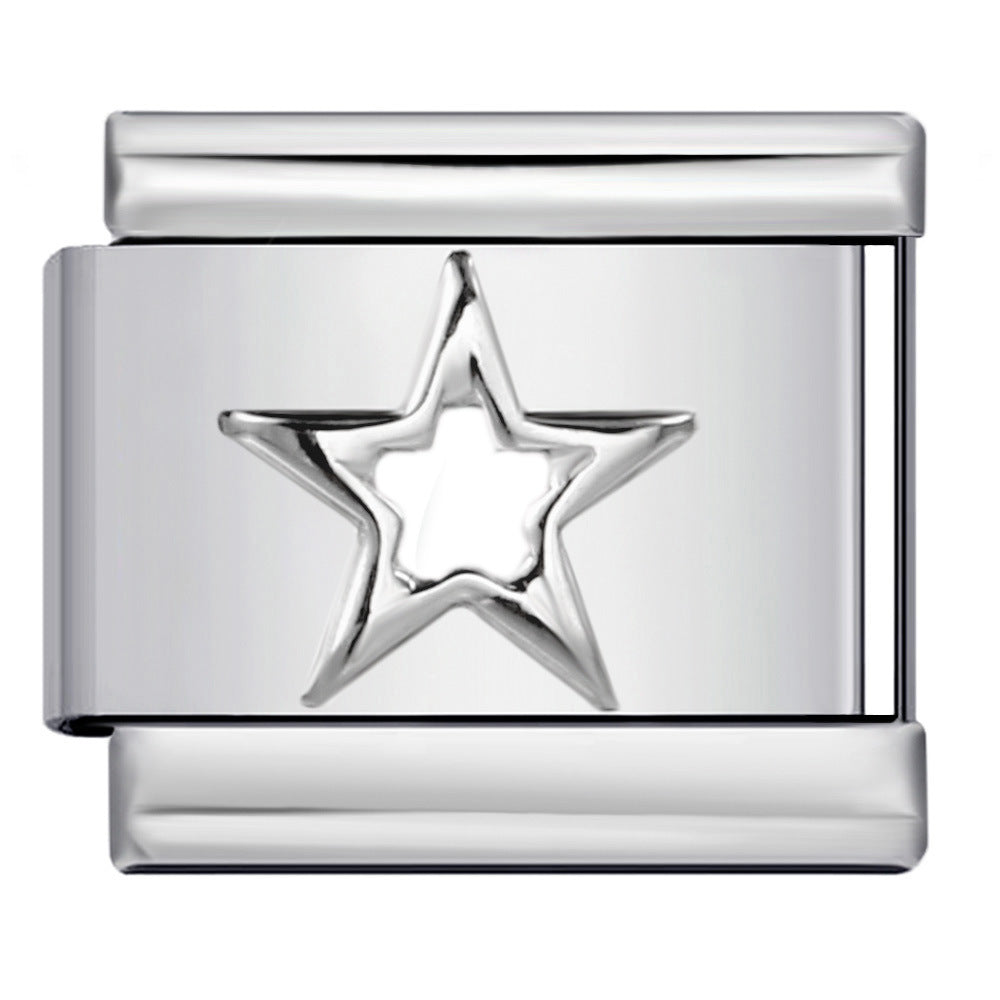 Wholesale Italian Charm Bracelet 9mm DIY Splicing Removable
Five-pointed star eyes Stainless Steel Composable Bracelet