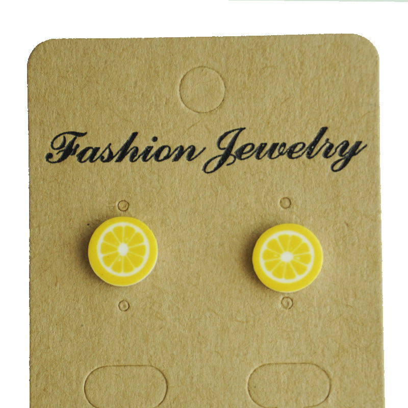 Wholesale 2 Pairs/Pack UFO Turtle Shell Strawberry Avocado Acrylic Earrings ACC-ES-HY096