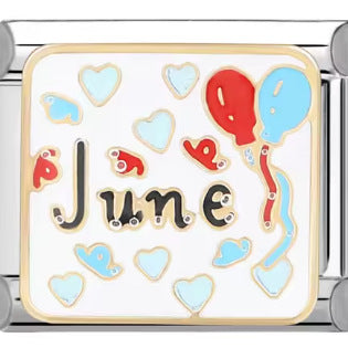 Wholesale 10pcs Italian Charm Bracelet 9mm DIY Splicing Removable Month Stainless Steel Composable Bracelet