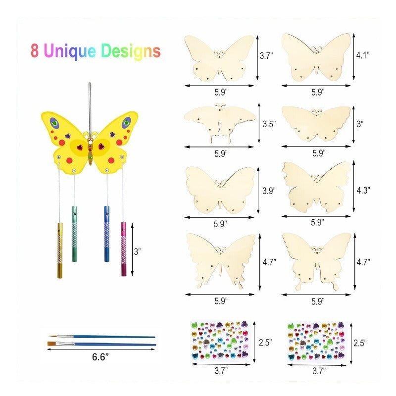 Wholesale  DIY butterfly wind chime handmade material bag