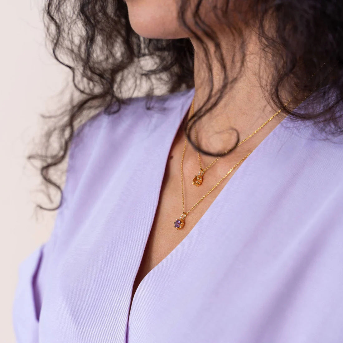 Wholesale Twelve Birthstone Necklace Titanium Steel 12 Birthstone Round Pendant  Flower Accessories