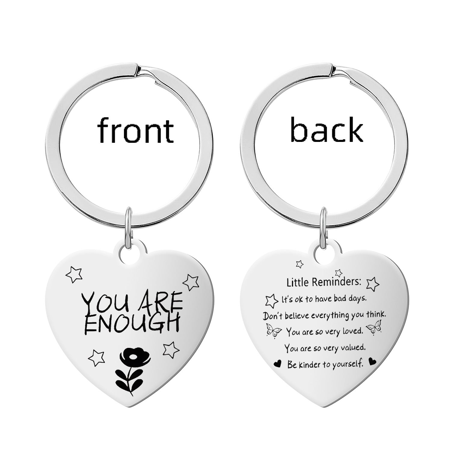 Wholesale Mother's Day Laser Engraving Stainless Steel Circle Card Keychain