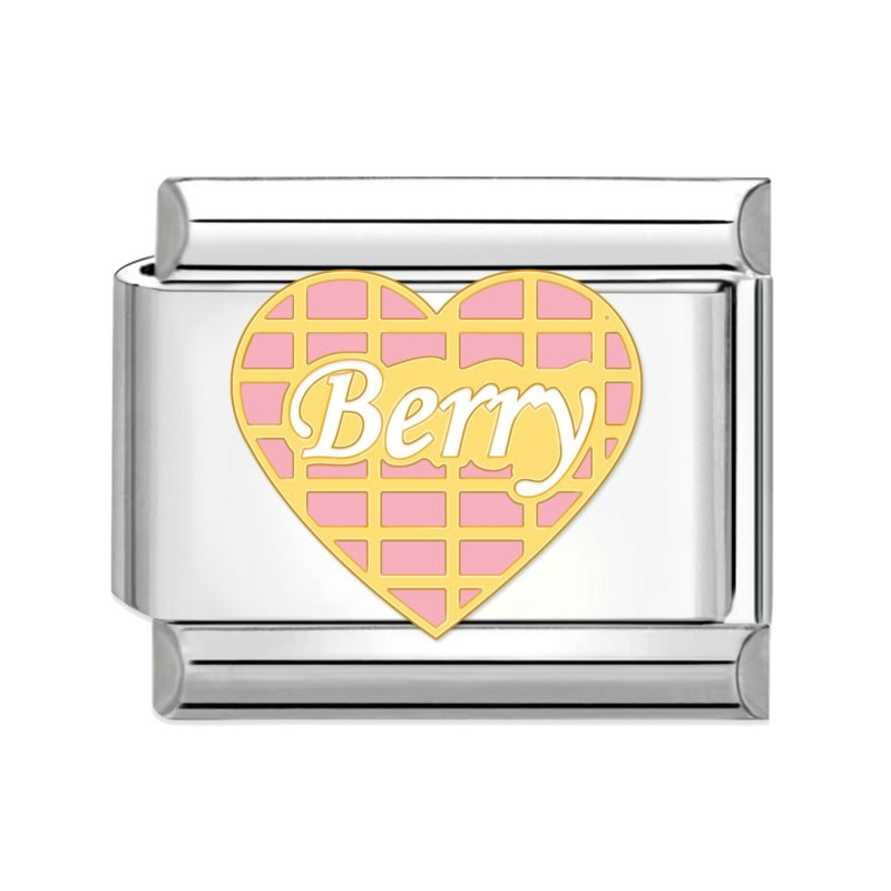 Wholesale Italian beaded bracelet 9mm DIY splicing detachable love stainless steel combinable bracelet