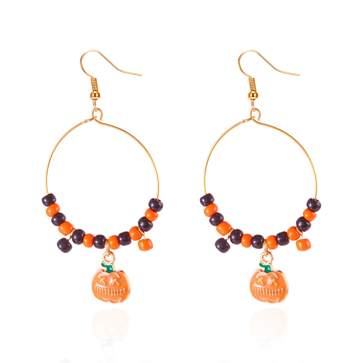 Wholesale Halloween hoop earrings pumpkin ghost earrings