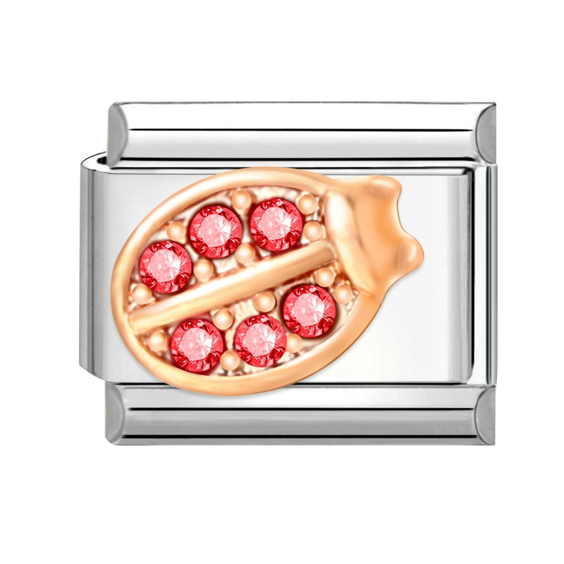 Wholesale Italian modular bracelet 9mm DIY splicing detachable simple pattern stainless steel combinable bracelet