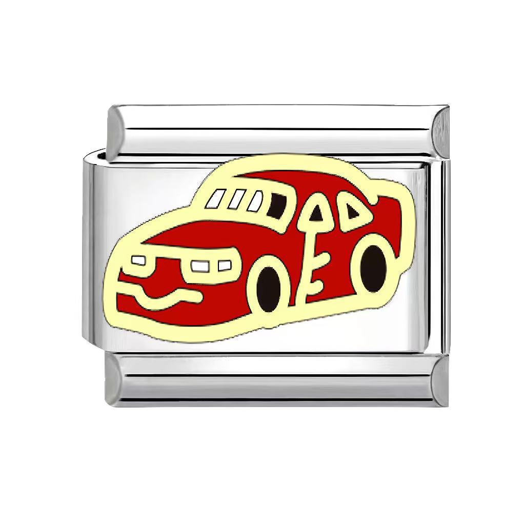 Wholesale Italian Charm Bracelet 9mm DIY Football Sports Series  Creative Stainless Steel Composable Bracelet