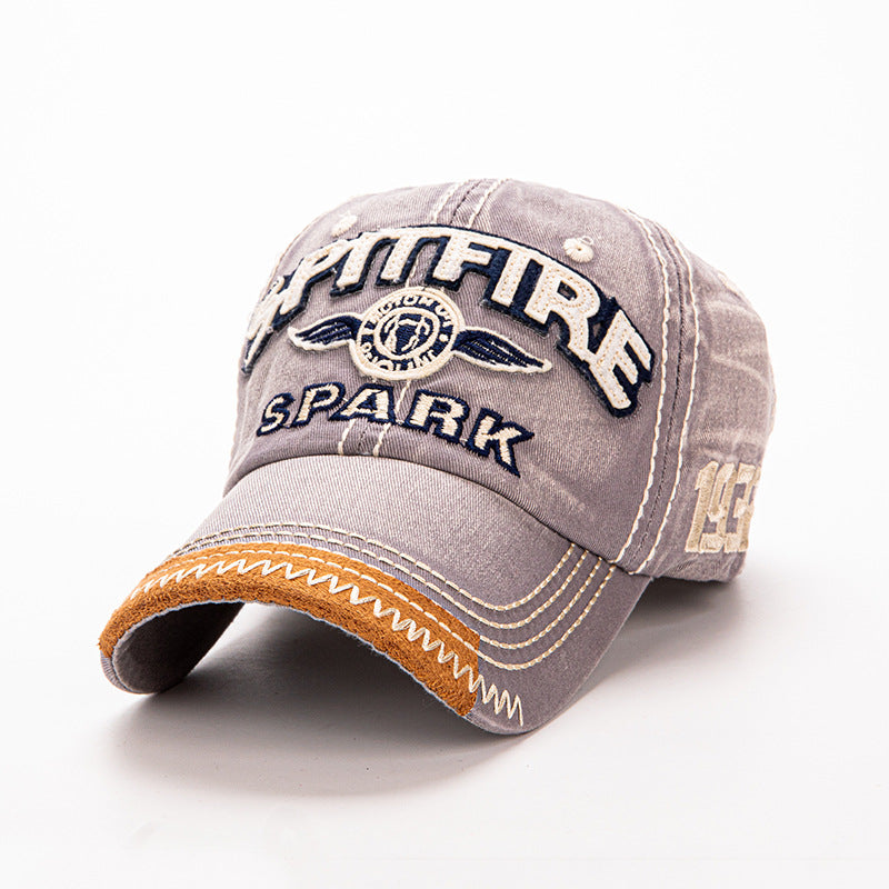 Wholesale Washed patch letter embroidered baseball cap