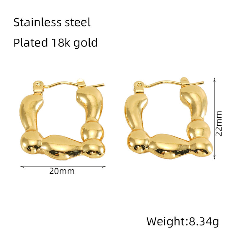 Wholesale  Stainless steel irregular earrings