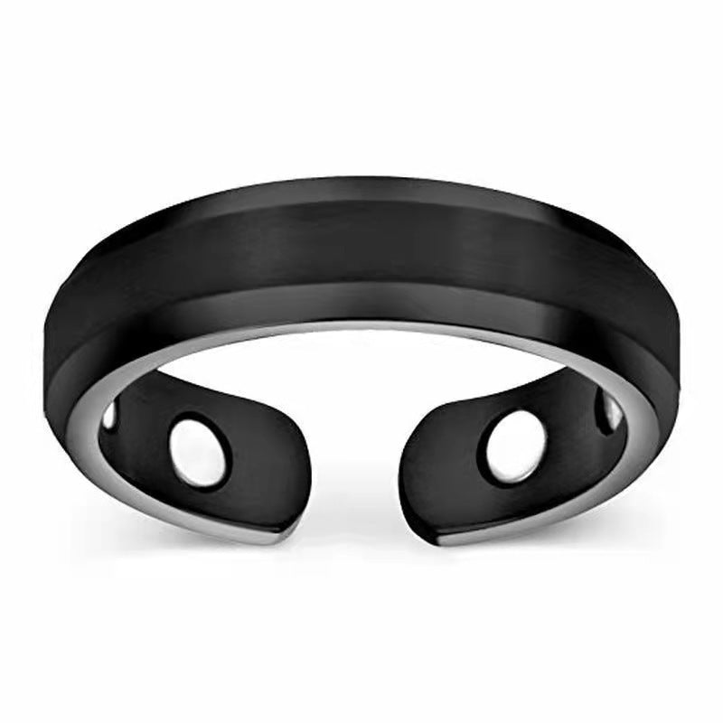 Wholesale  Double Magnet Ring Metal Glossy Creative Jewelry