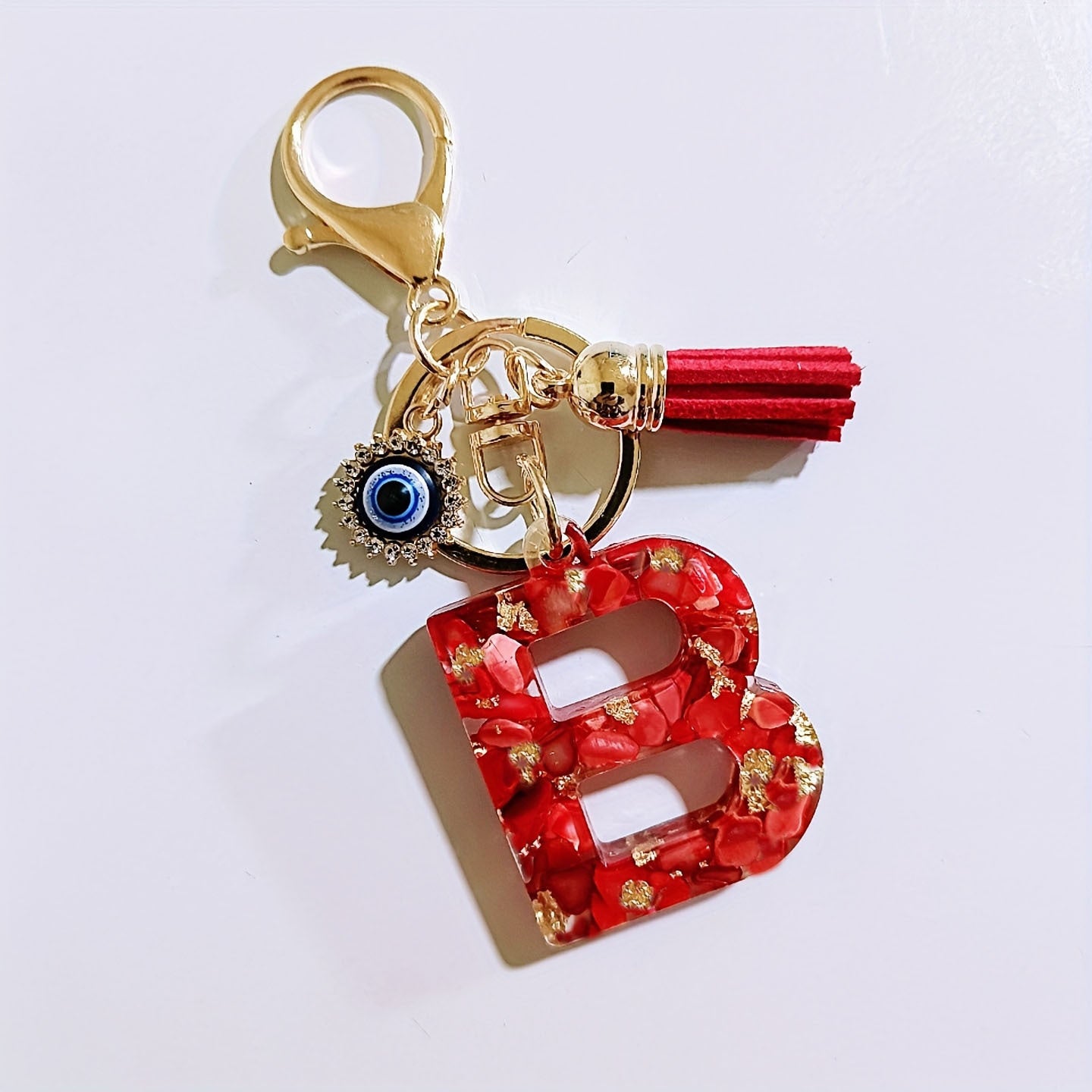 Wholesale Evil Eye Tassel Resin Letter Keychain Bag Charm Fashion Accessory for Party Resale