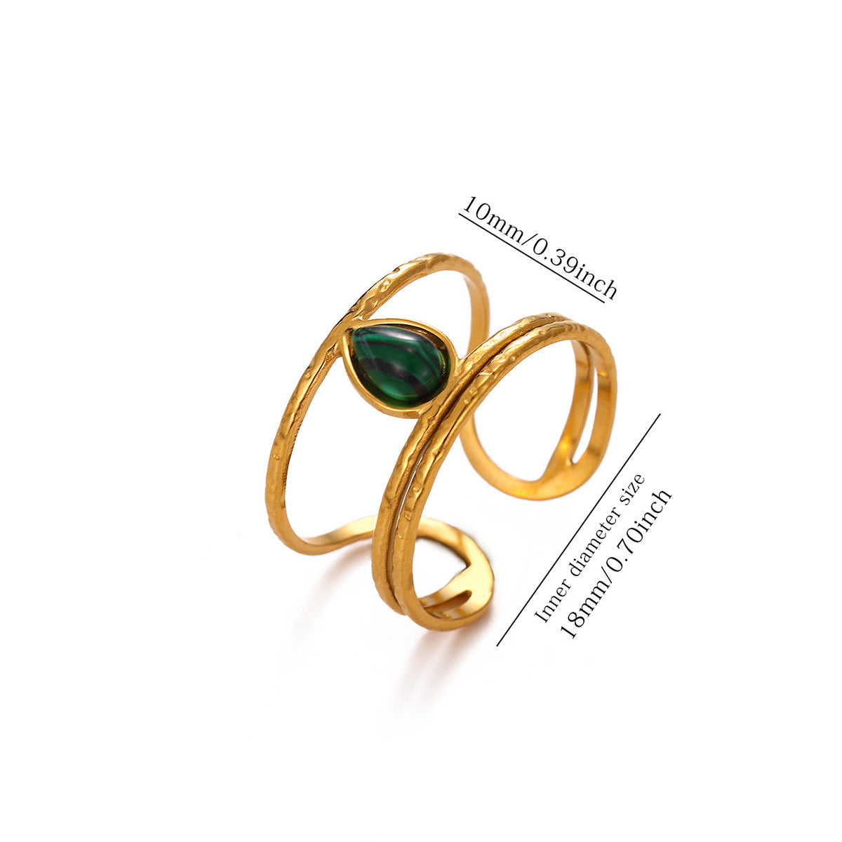 Wholesale Modern Geometric Shape Ring Stainless Steel with 18K Gold Plating Fashion Accessory for Everyday Wear