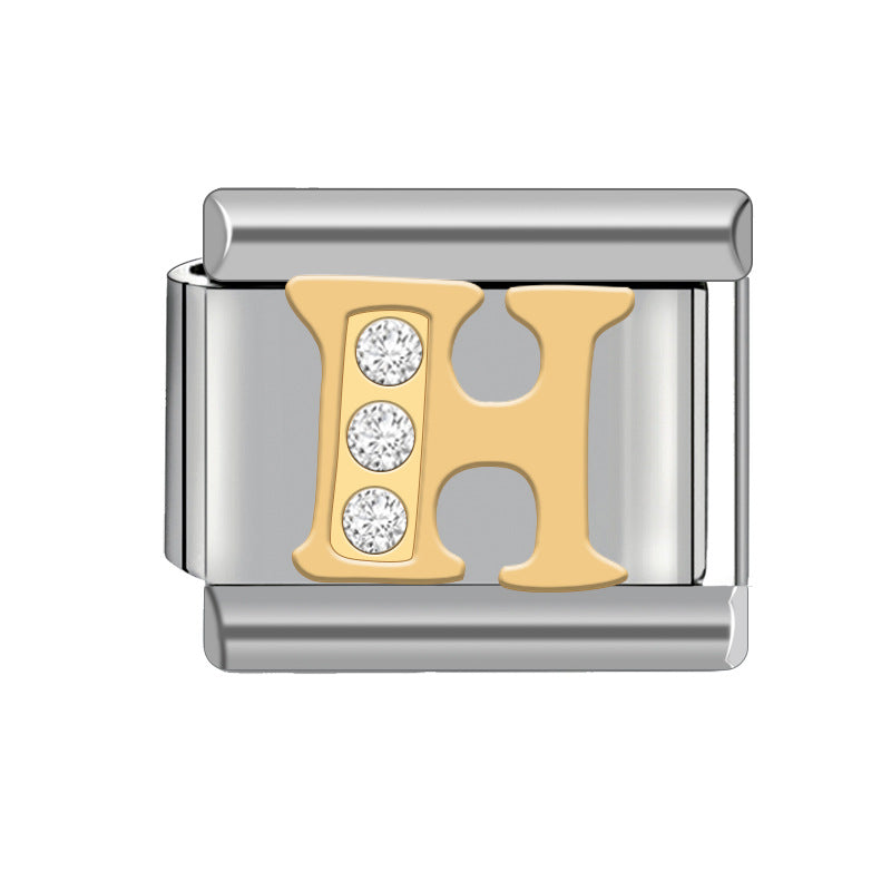 Wholesale Italian Charm Bracelet Diamond Bracelet 9mm DIY Pattern Free Stitching Detachable Composable Bracelet ACC-BT-JL009