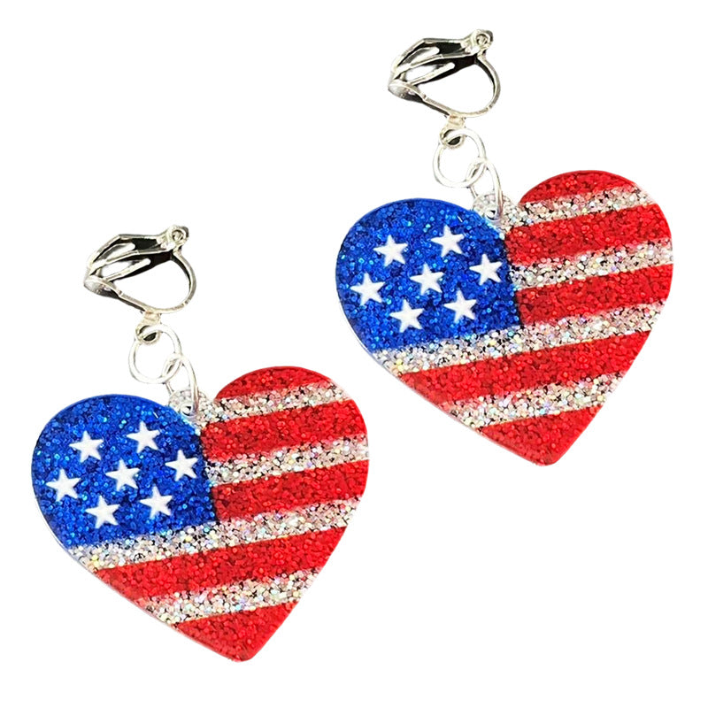 Wholesale American Independence Day fireworks acrylic earrings
