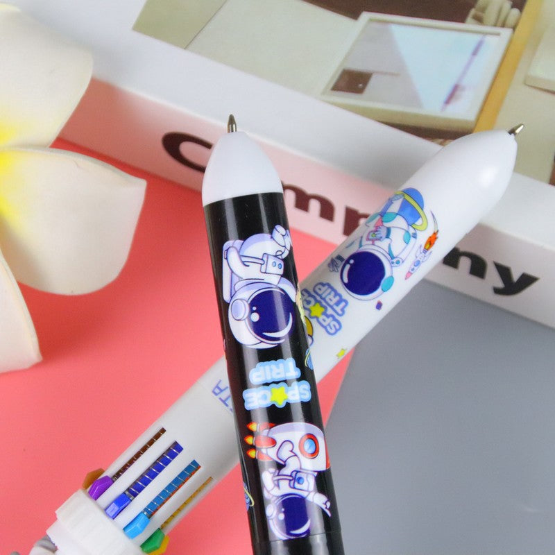 Wholesale astronaut ten-color ballpoint pen oil-based color graffiti pen ACC-PN-Liuj001