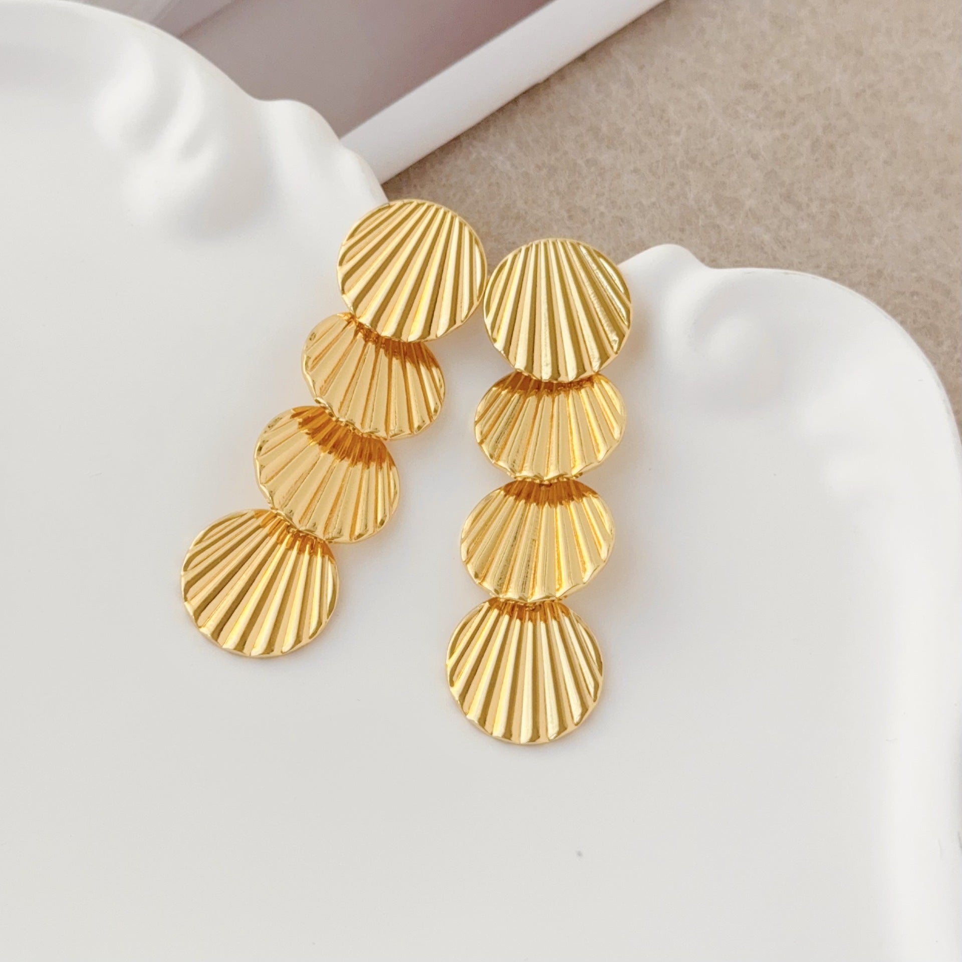 Wholesale Stainless Steel Long Tassel Earrings,  Elegant Korean Style Drop Earrings for Women,  Stylish Jewelry Accessory