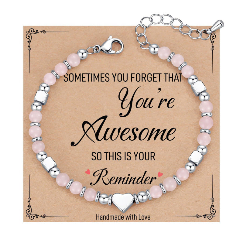 Wholesale Heart Shaped Emperor Stone Crystal Adjustable Bracelet Fashion Jewelry Gift