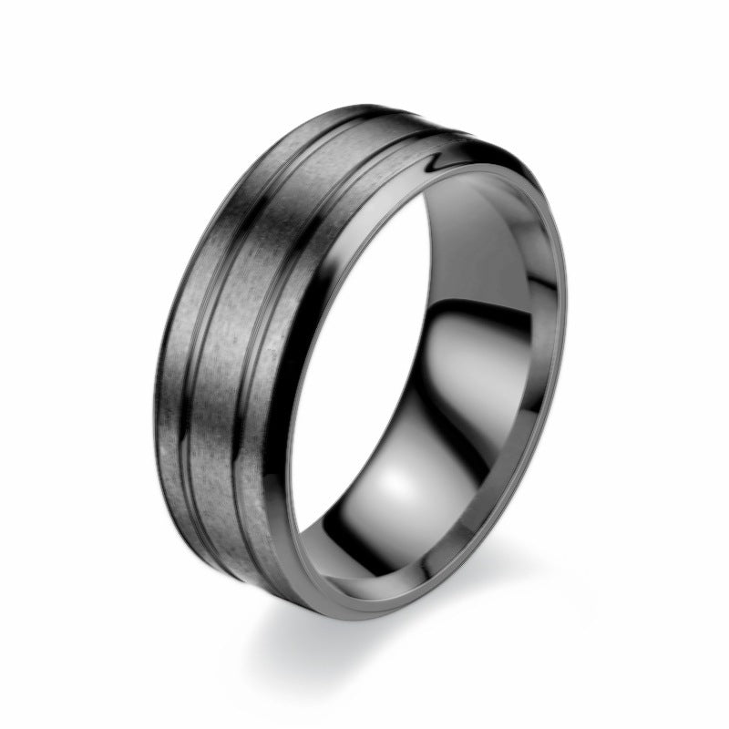 Wholesale Titanium Steel Ring for Men,  Matte Plain Ring,  Couple Ring