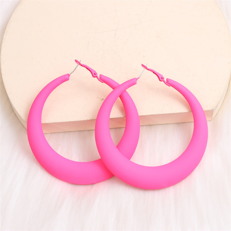 Wholesale 7CM spray paint big earrings