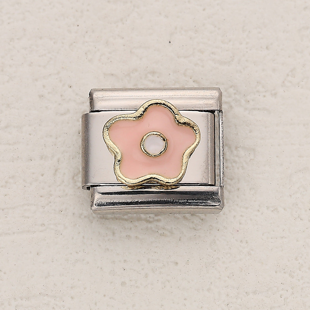 Wholesale 10pcs Italian Charm Bracelet 9mm DIY Splicing Cute Creative Stainless Steel Composable Bracelet