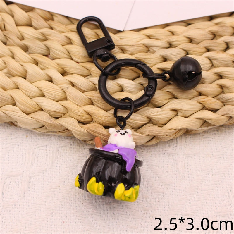 Wholesale Halloween Pumpkin Ghost Keychains ACC-KC-YiNian003