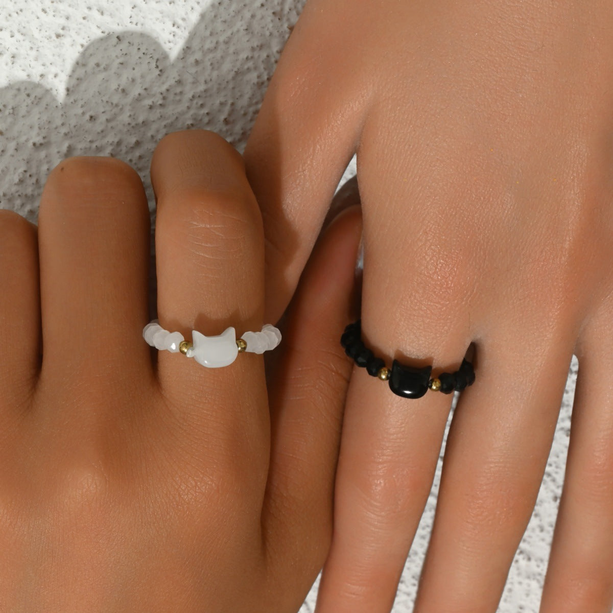 Wholesale Cute Fashion Cat Beads  Ring