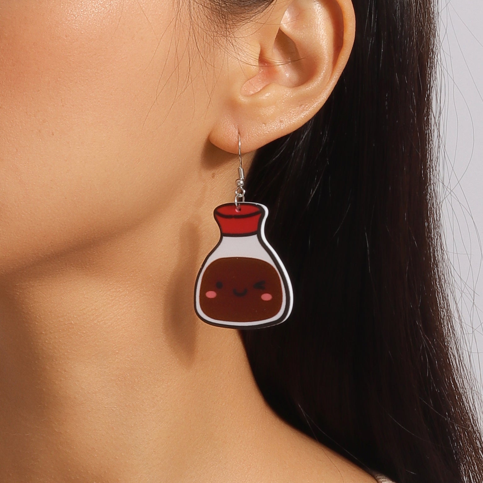 Wholesale Coke beer ear hook earrings