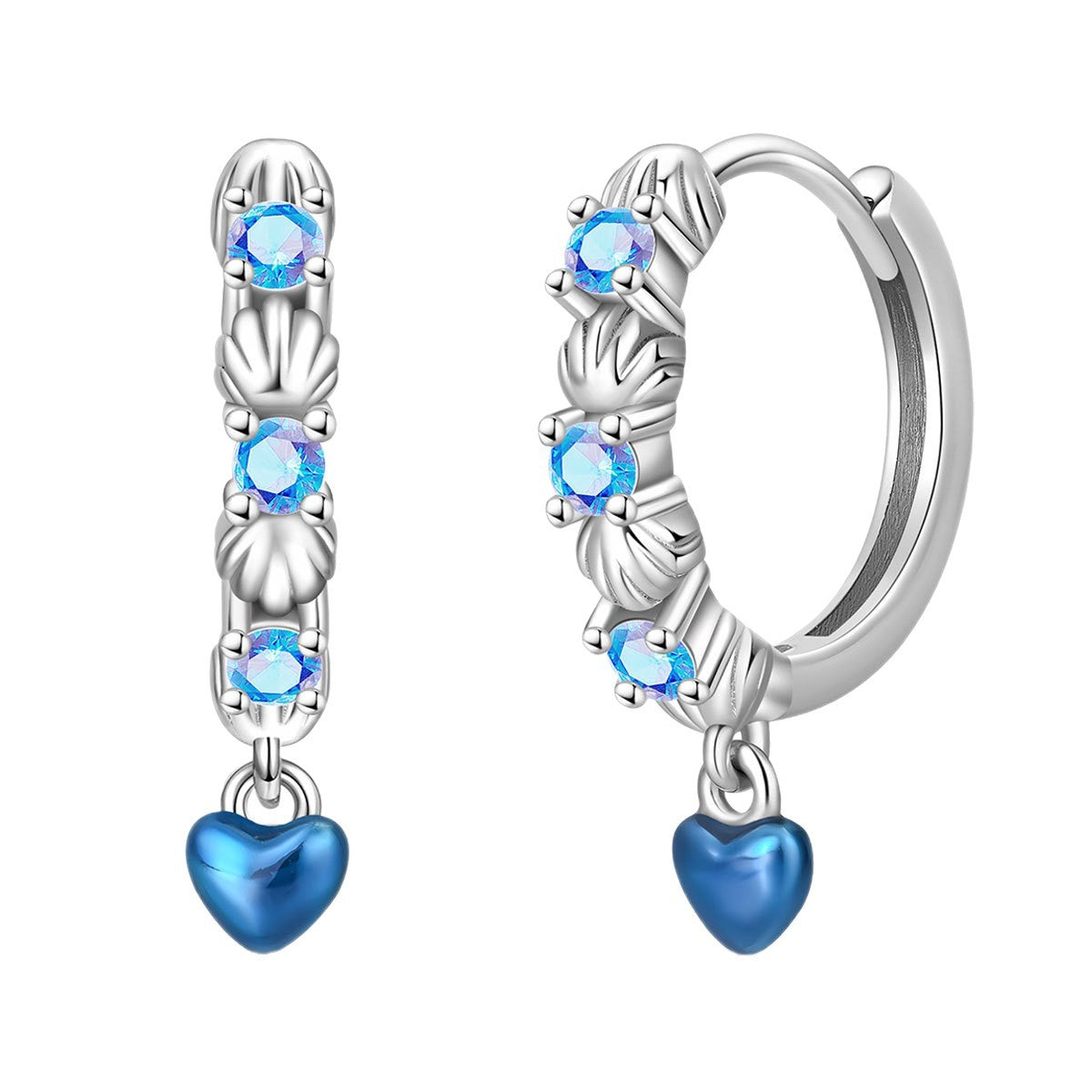 Wholesale Silver-plated sea turtle shell earrings