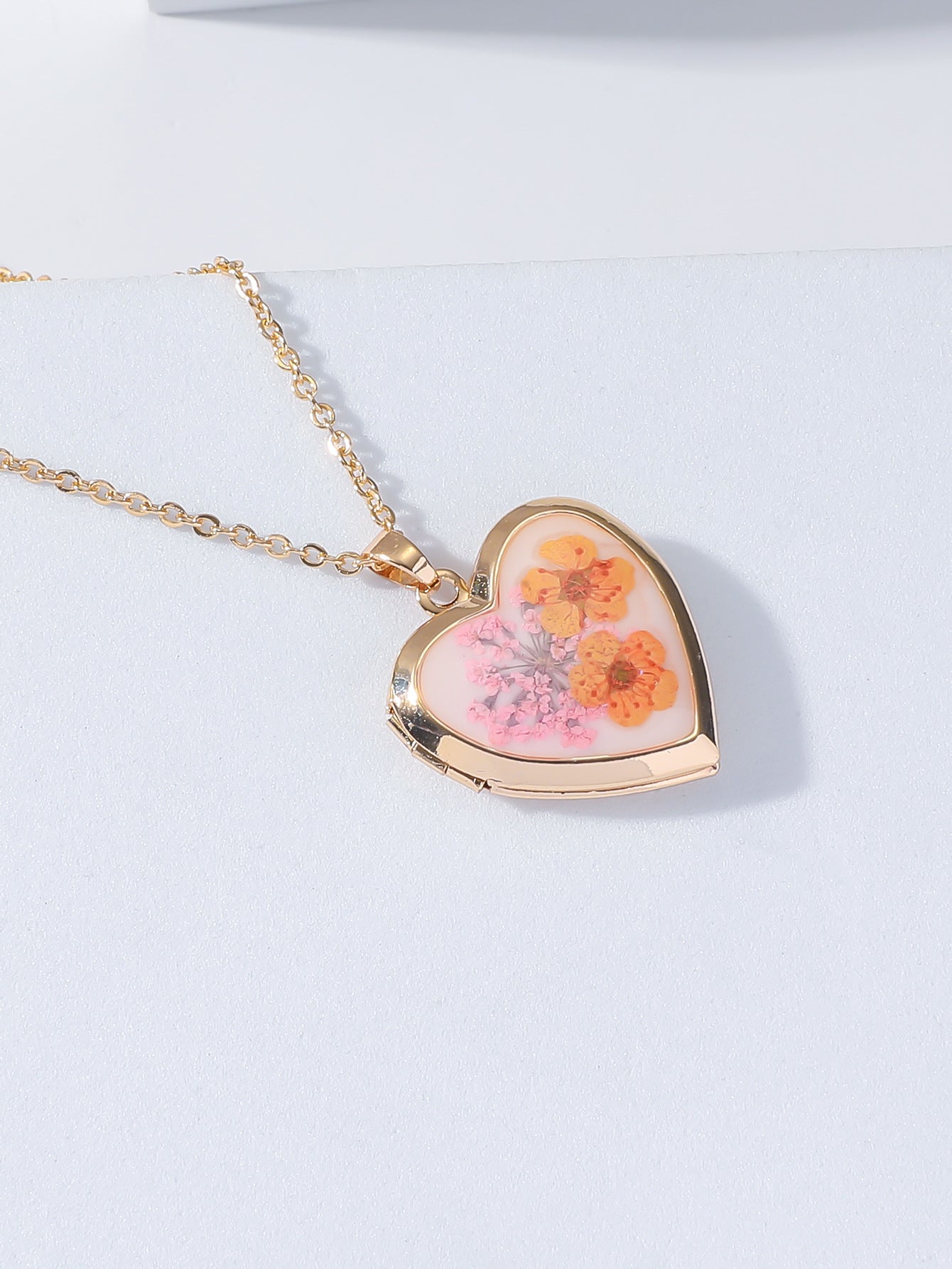 Großhandel Blumenherz Halskette