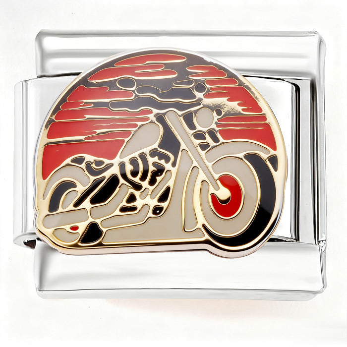 Wholesale Geometric circular oil painting fashion starry sky ocean sunset DIY Composable Bracelet Charms DIY Bracelets