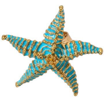 Wholesale Beach holiday style starfish necklace open ring