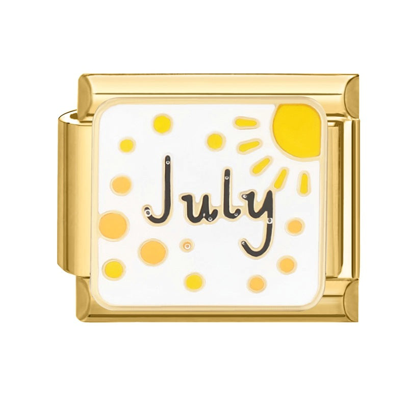 Wholesale 9mm Italian Charm Starter Bracelets DIY Month Stainless Steel Composable Bracelet