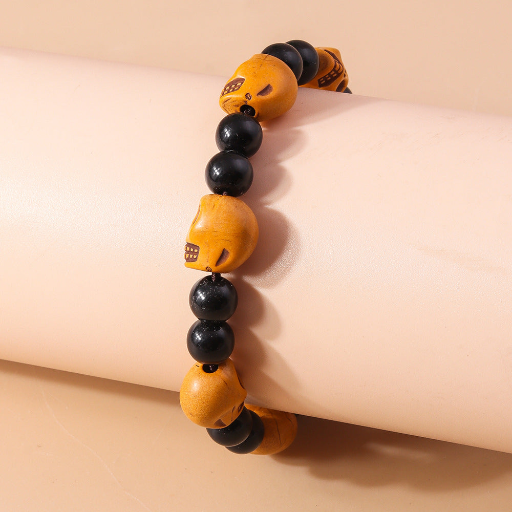 Wholesale Halloween Beaded Bracelet Set Skull Pumpkin Bracelets ACC-BT-YueSen005