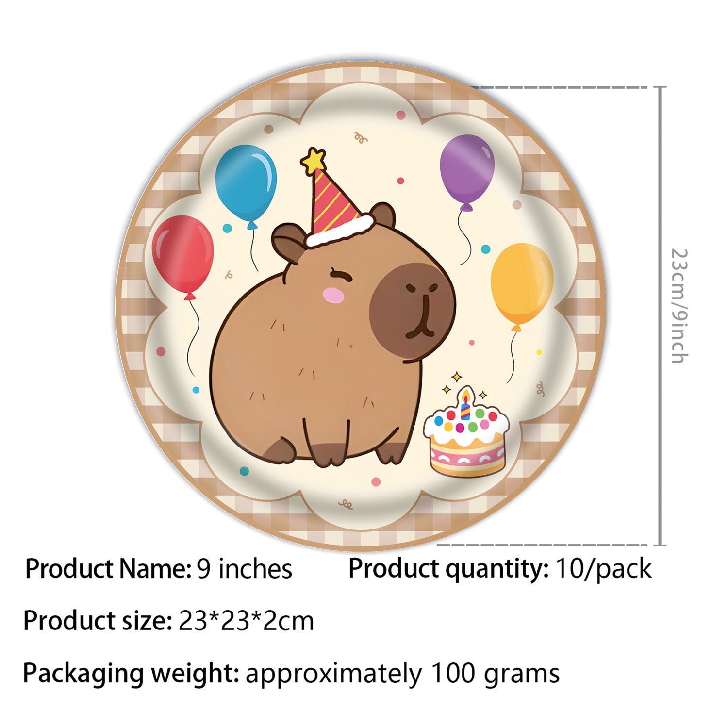 Wholesale Capybara Capybara themed birthday party tableware decorations first birthday gift layout paper plate banner pennant