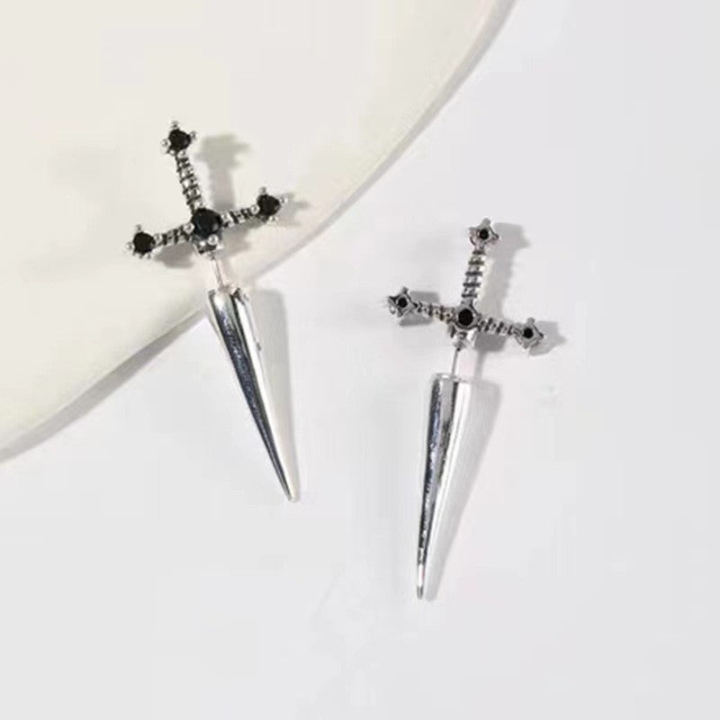 Wholesale Gothic Sword Vintage Crystal Diamond Dagger Alloy Earrings ACC-ES-FuSu009