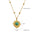 Wholesale Tianhe Stone Necklace  Retro Oval Natural Stone Pendant Beaded  Oil Dropping Necklaces