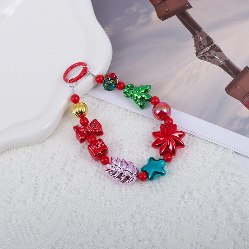 Wholesale Christmas beaded  keychain