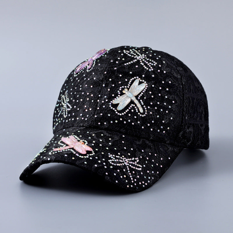 Wholesale lace butterfly dragonfly decorative baseball cap
