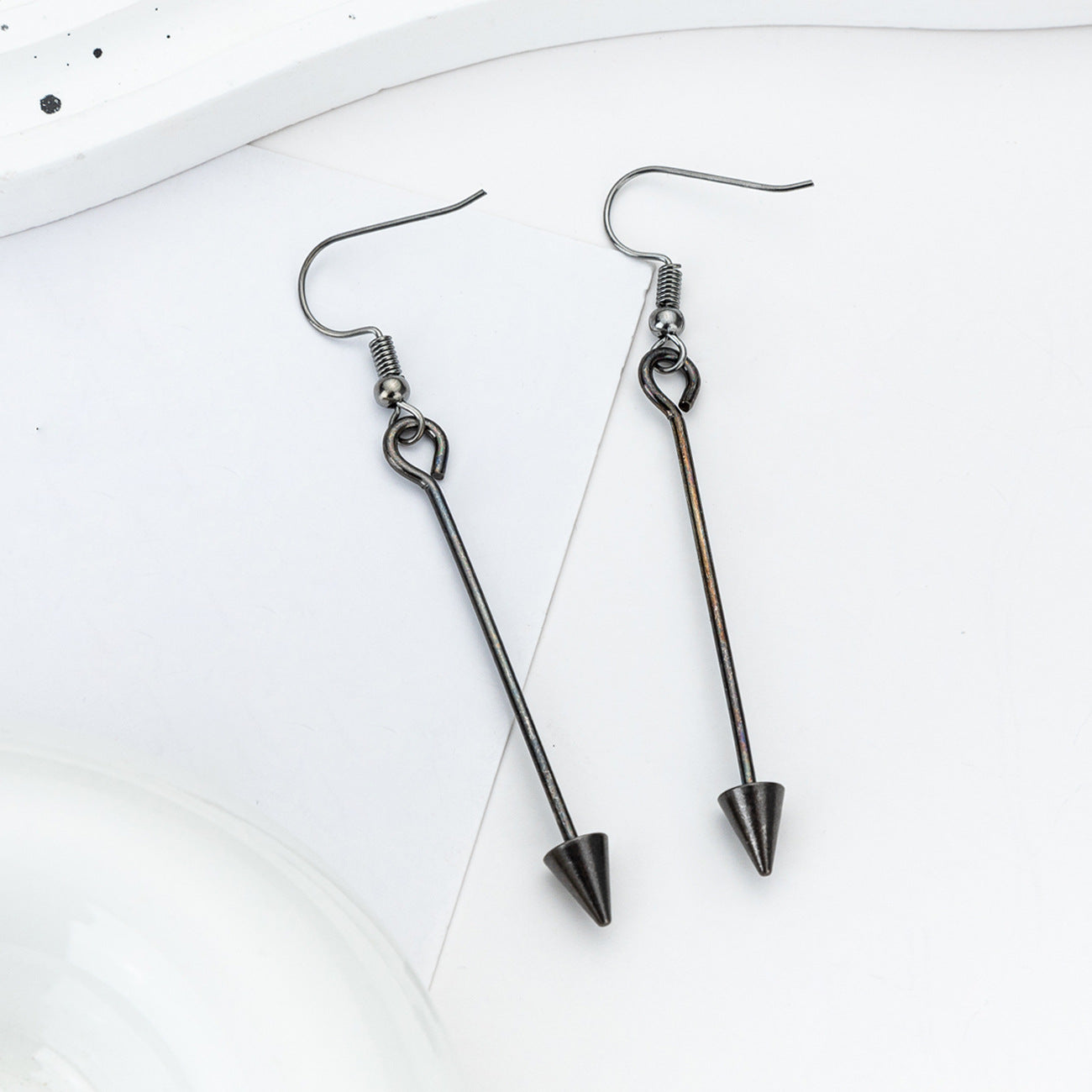 Wholesale DIY Beaded Awl Metal Earrings