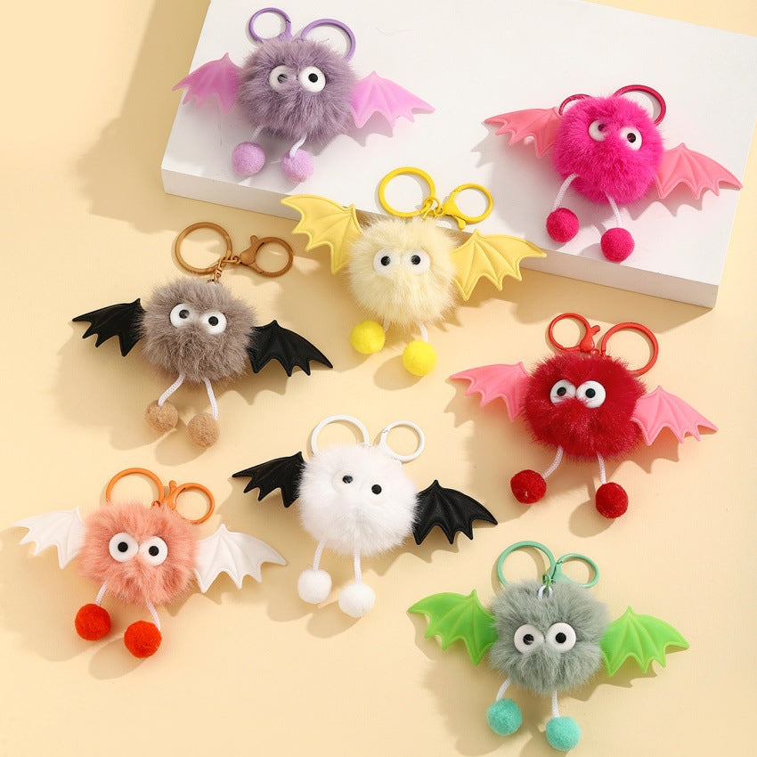 Wholesale  Plush Bat Bag Pendant Keychain Cute Decorative Accessory