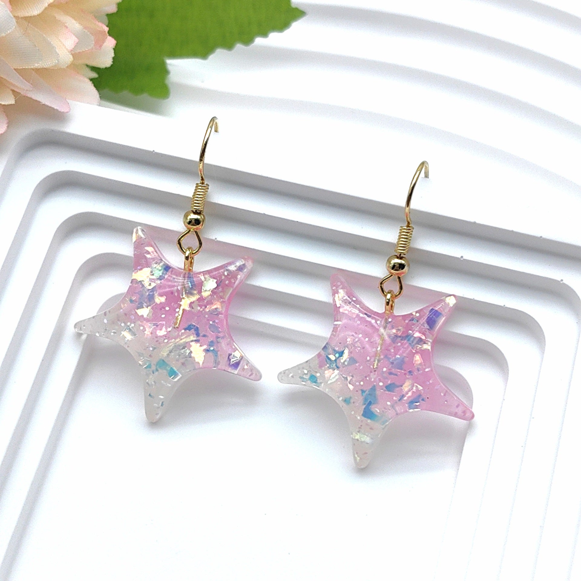 Wholesale Summer Resin Dolphin Fish Starfish Shell Earrings ACC-ES-Xizhao017