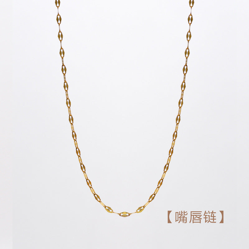 Wholesale Stylish Geometric Stainless Steel Necklace Pendant Natural Stone Drop DIY Jewelry Accessory For Layering And Gift