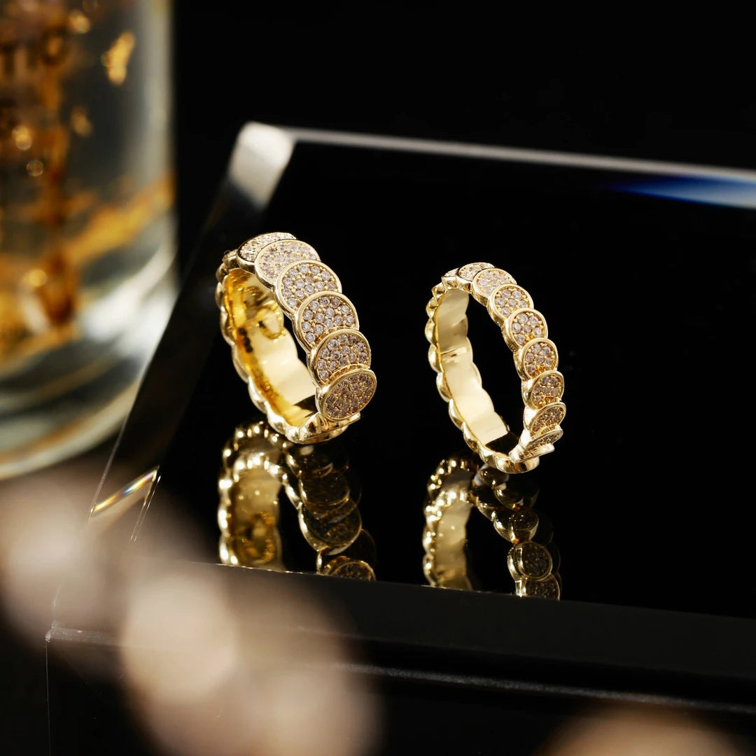 Wholesale Scale copper plated gold ring