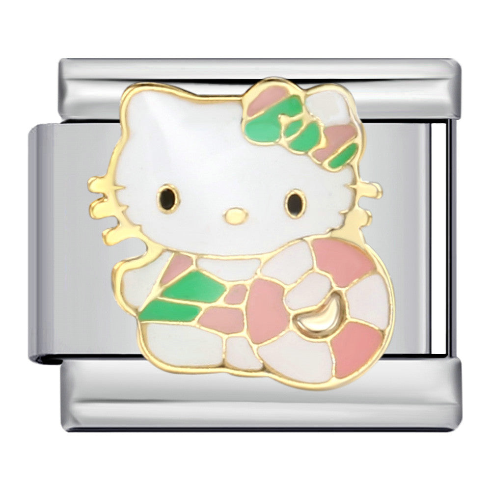 Wholesale Cute cartoon Italian module bracelet titanium steel welding oil dripping DIYCharms