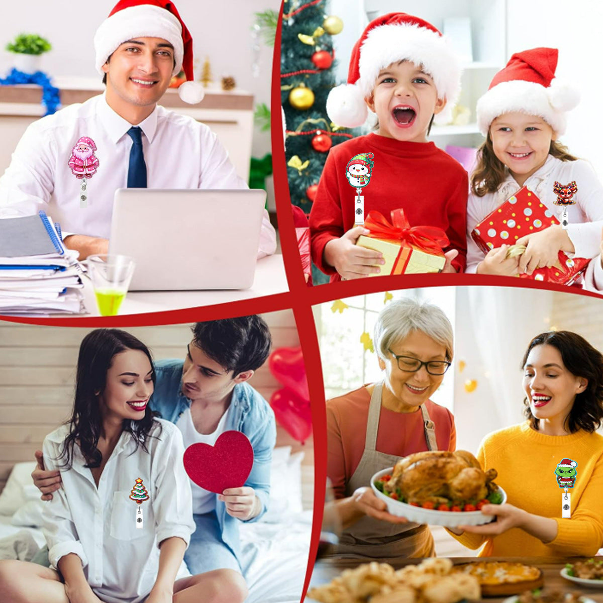 Wholesale Christmas  acrylic    Badge Reels