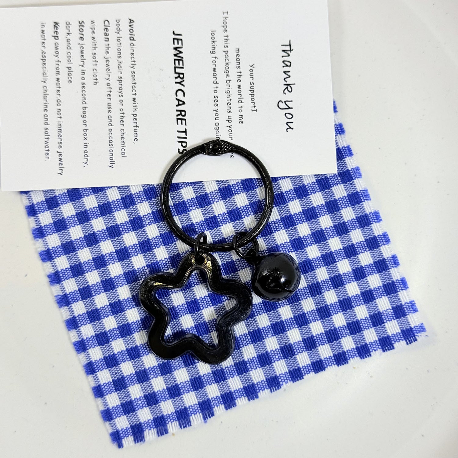 Wholesale Cartoon Star Bell Keychain Cute Pendant Bag Charm Plastic Resin Gift