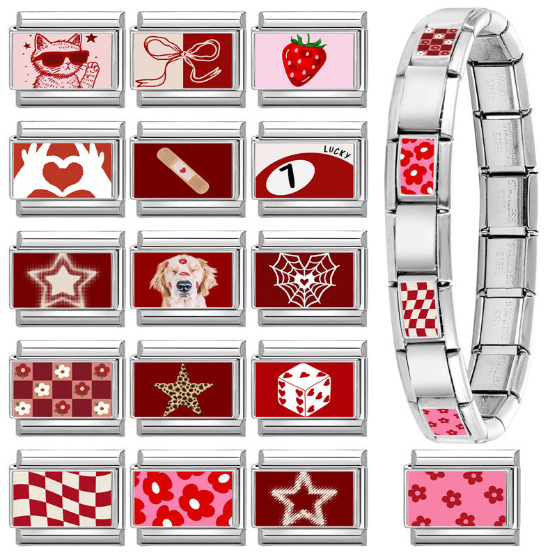 Wholesale 19/ 01/ 2026, Charms, Italian Charms, Stainless Steel Bracelets, Composable Bracelet, DlY Bracelets
